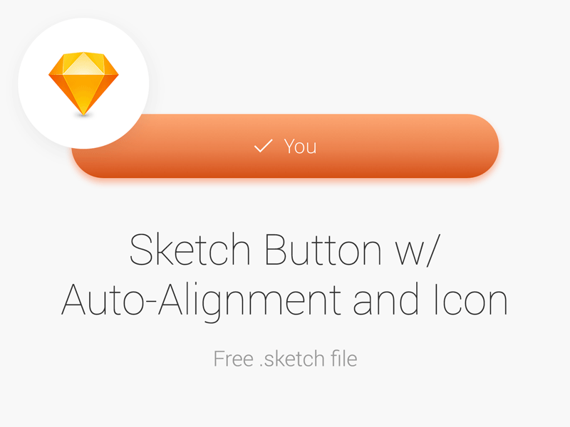 Sketch Button w/ Auto-Alignment and Icon alignment button center download flexible free icon mockup reusable sketch tips tutorial