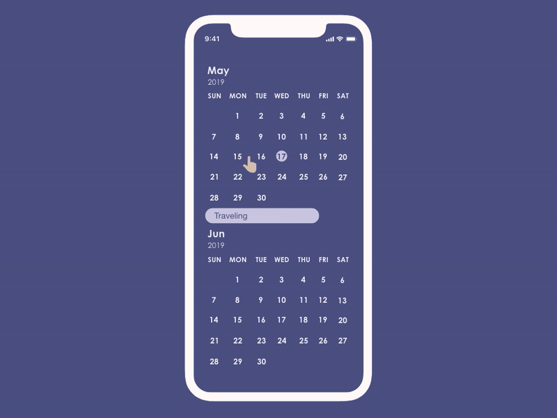Calendar app by Bandar ALAttas on Dribbble