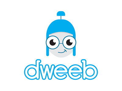 Dweeb Logo blue logo dweeb flat design font design geek graphic design illustration logo design logos nerd rounded font typography
