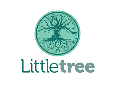 Little Tree Full Logo flat design flat graphic hand drawn logo logos modern logo modern logo design tree illustration tree logo