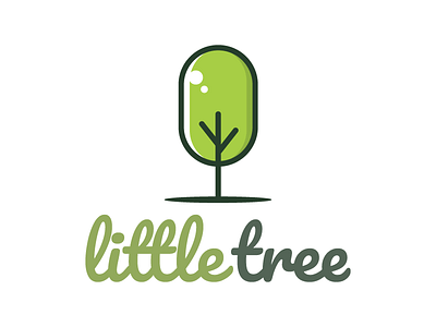 Little Tree Logo 2 flat design flat graphic graphic icon illustration logo logos modern logo script font tree logo script