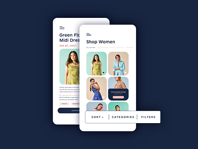 Fashion App UI app design fashion app filter ui mobile app mobile ui product design uidesign uxdesign