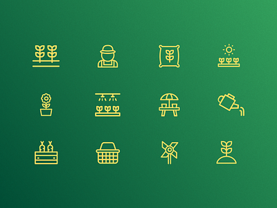 Green Beats ~ Brand Identity & Web Design brand icons brand system icon icon design icon set plant app