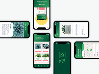 Green Beats ~ Brand Identity, Web & Mobile Design app design app mockup mobile app mobile app design mobile design mobile ui plant app ui ui ux