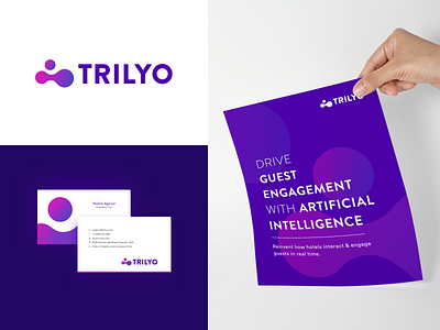 Trilyo : Brand Collaterals artificial intelligence bangalore brand agency brand and identity brand development brand identity brand identity design branding busines card collaterals design design studio flyer design graphic logo logo design logo design concept studio unlost typography visiting card design