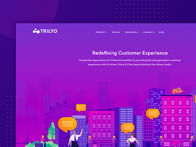 Trilyo : Landing page design