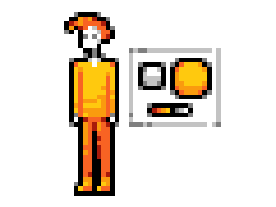 Orangi digital male orange pixel pixel art pixelart simple