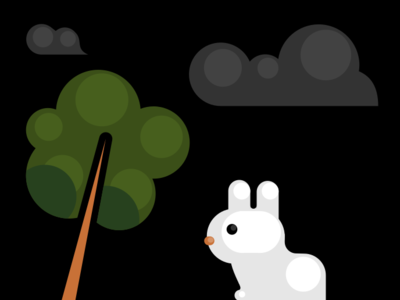 Soothing forest animals calm digital simple vector