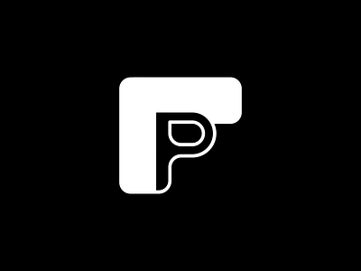 Fp logo edit branding design digital letters logo monochrome simple simple design vector