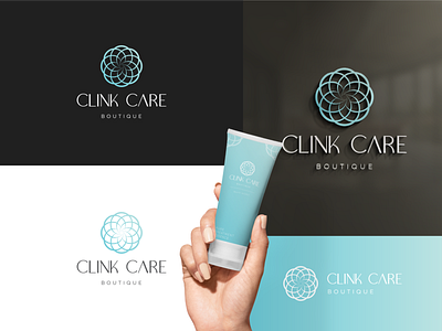 CLINK CARE for cosmetics and beauty logo concept illustration