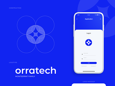 Orratech Logo with Modern Concept for App Logo app applogo blue branding business design fintech graphic design illustration logo