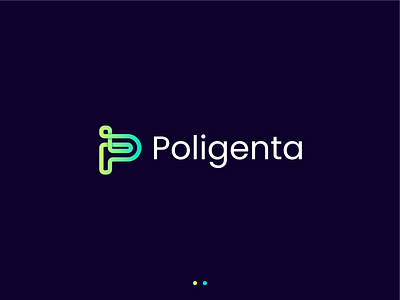 Poligenta logo modern concept