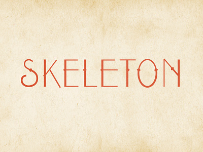 Skeleton Sample duo font glyphs high x height lettering optical ornamental paper red skeleton type typeface typography vintage weight