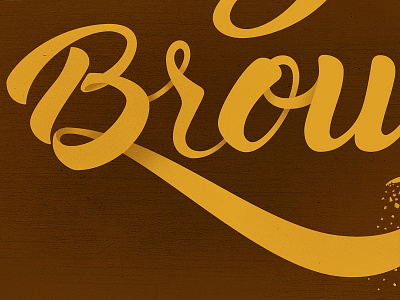 Brown Beer Type alcohol beer cursive flow script swash texture type typography