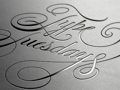 Type Tuesdays emboss reflection shine tuesdays type