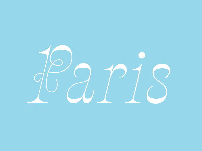 Paris Type digital fancy italic lettering ornament paris swash type