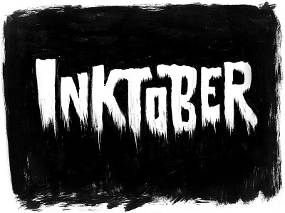 Inktober brush horror inktober lettering october pentel price type vintage