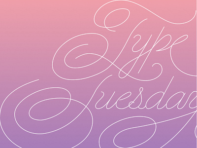 Type Tuesdays branding cursive design gradient lettering ligature logo monoweight pastel script swash type