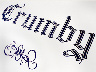 Crumby Typeface blackletter font robert crumb type design typography
