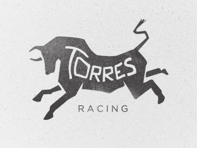 Logo Concept branding bull grunge hand lettered lettering logo racing taurus texture typography vector