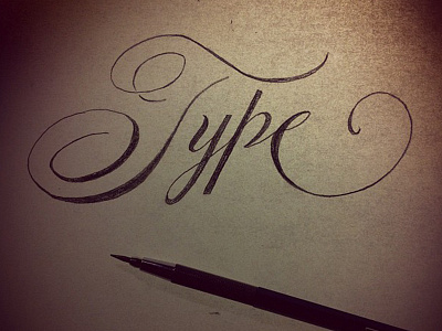 Type filament flourish illustration lettering penmanship script sketch spencerian type type tuesdays typography