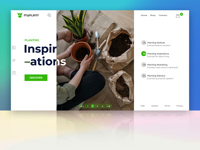 UI Challenge: Landing Page myplant figma forest theme graphic design green ui illustration photoshop plant ui user experience user interface ux