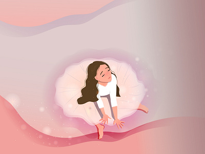 Girl tired design flat illustration vector