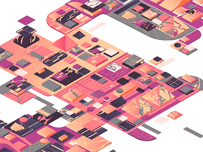 Port Ambedo II motion graphics illustration animation 2d