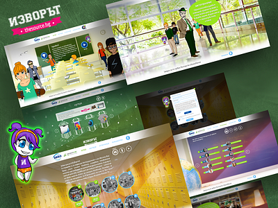 The Source Educational Game Website character design game design online game players uiux web design