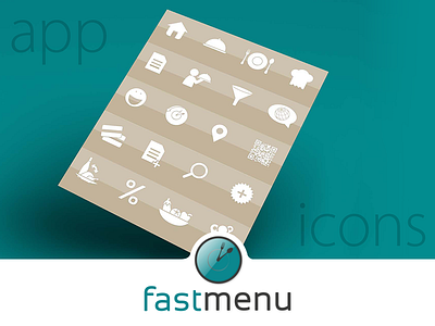 Fastmenu App Icons Set app app design app icons design flat design icons set logo svg uiux vector web design