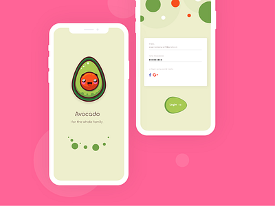Daily Ui Challenge 001 — Food Mobile App app avocado challenge daily dailyui dailyui 001 green mobile sign in form sign up ui 100