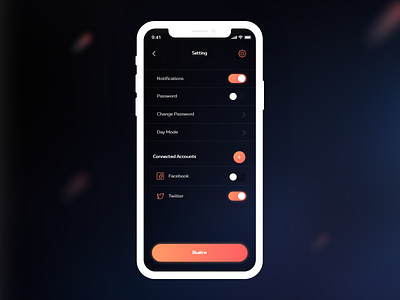 Daily Ui Challenge 007 — Setting adobe xd app daily ui icon minimal minimal app mobile setting