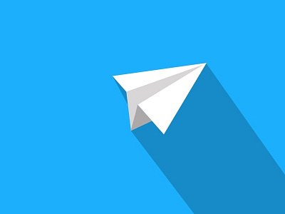 Paper Plane blue flat illustration paper paper plane plane vector