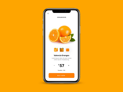 Oranges cart ui app ui buy now cart iphone x oranges ui ui design