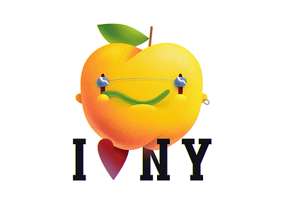 I Love New York apple digital illustration love newyork ny