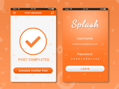 Splash App android app app design app mockup app ui graphic art graphic design splash app splash page user interface web design