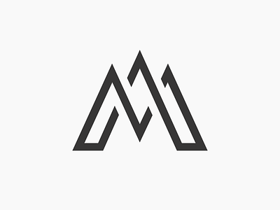 M letter logo design branding flat icon identity letter letters logo m mark monogram simple symbol