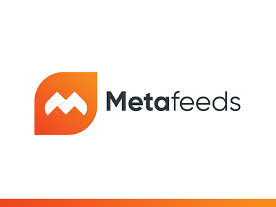 Metafeeds branding flat font icon identity letter logo m monogram motion project simple