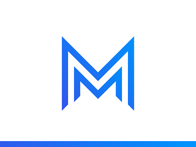 MM Logo branding flat font icon identity letter logo m monogram motion project simple