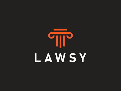 LAWSY Logo branding flat font identity law location logo mark monogram simple symbol