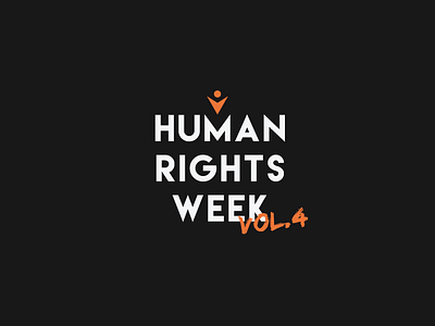 Human Rights Week brand human identity logo minimal rights typography week