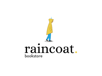 [Day 3] Raincoat Bookstore brand daily challenge identity illustration logo rebrand