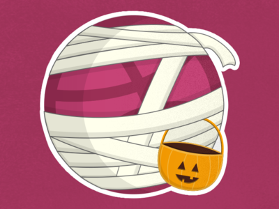Dribbble Halloween Sticker dribbble halloween halloween design illustration mummy sticker