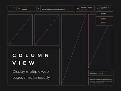 Column View — Display multiple web pages simultaneously