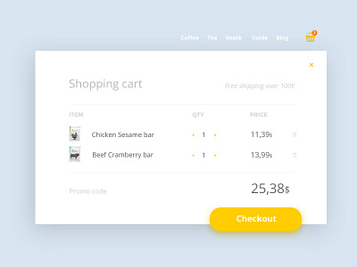 058 DailyUI — Shopping Cart