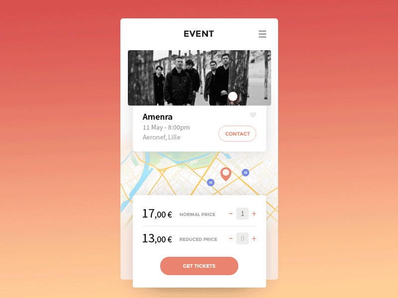 070 DailyUI — Event List 070 dailyui even list