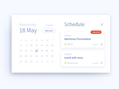 071 DailyUI — Schedule