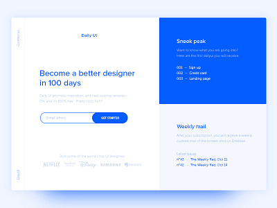 100 DailyUI — Redesign Landing Page