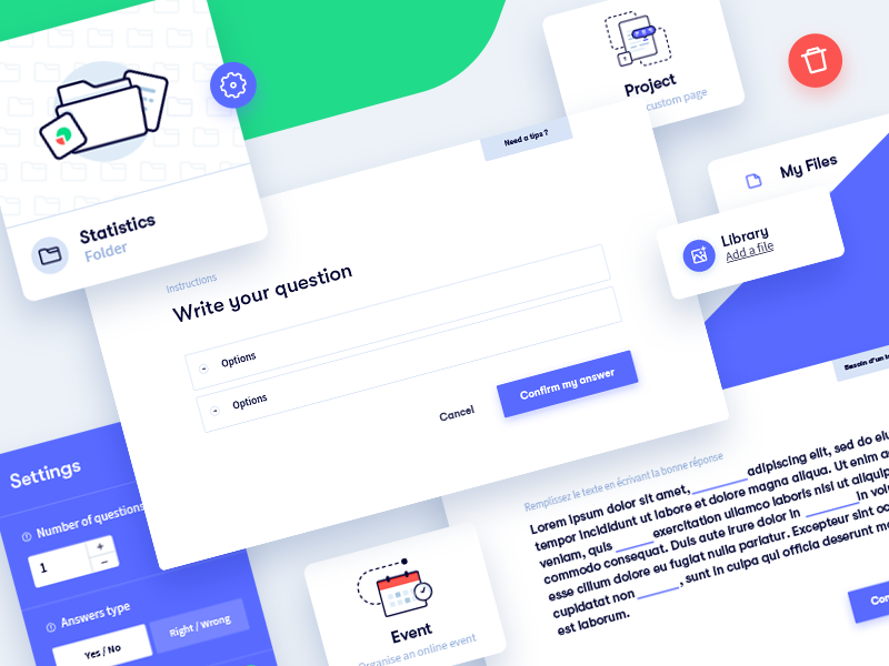 MSC — Redesign layout design interface dropdown library icon ui elearning msc