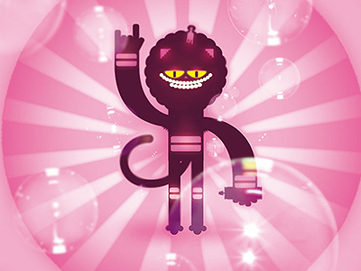 Funk Cat bubbles character illustration